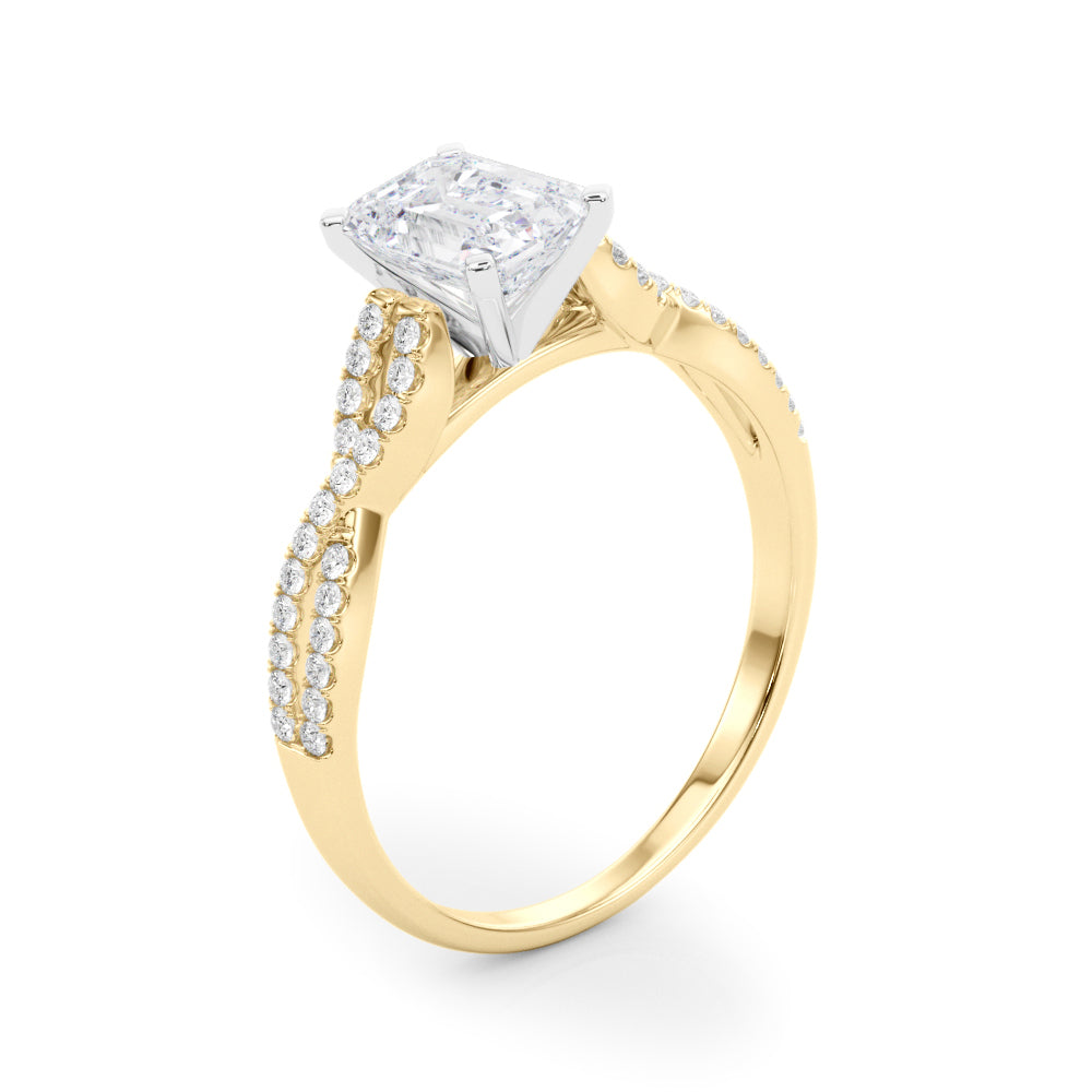 Timeless Multi-Row Round Diamond Engagement Ring — 9K/18K Gold & Platinum