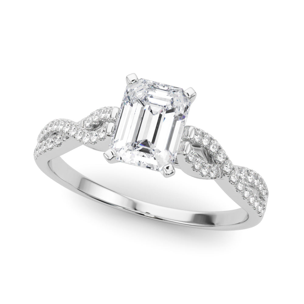 Timeless Multi-Row Round Diamond Engagement Ring — 9K/18K Gold & Platinum