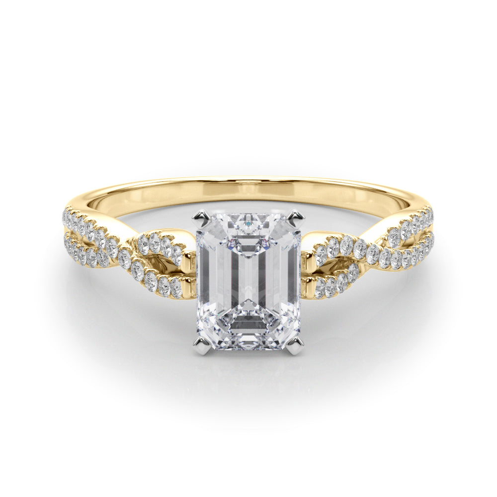 Timeless Multi-Row Round Diamond Engagement Ring — 9K/18K Gold & Platinum