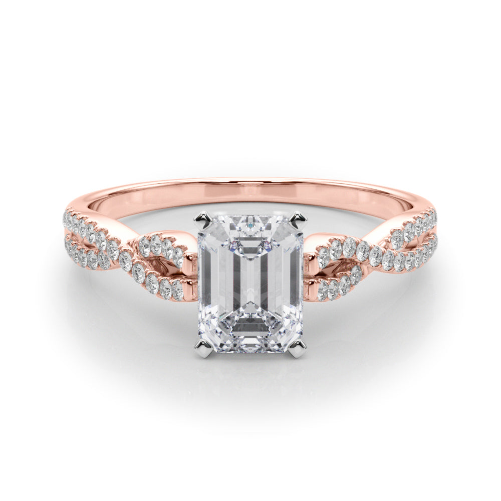 Timeless Multi-Row Round Diamond Engagement Ring — 9K/18K Gold & Platinum