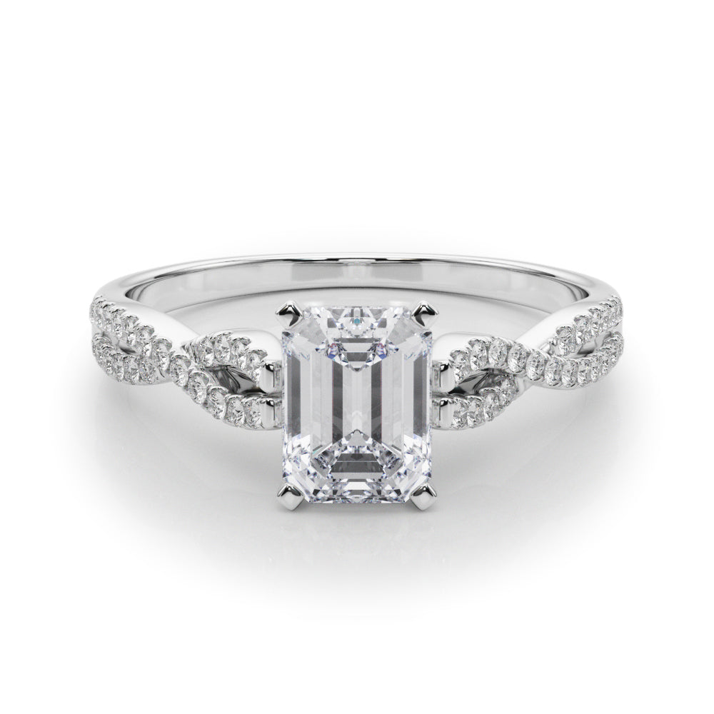 Timeless Multi-Row Round Diamond Engagement Ring — 9K/18K Gold & Platinum