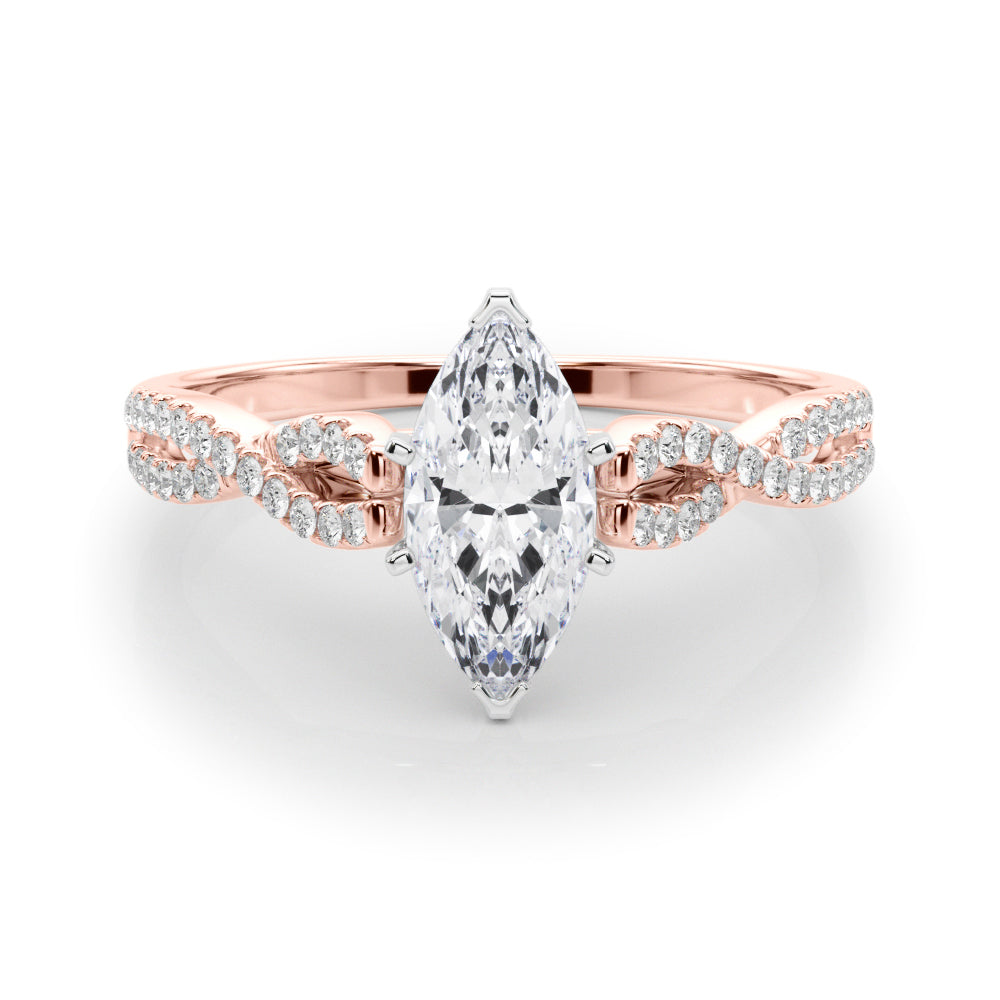Timeless Multi-Row Round Diamond Engagement Ring — 9K/18K Gold & Platinum