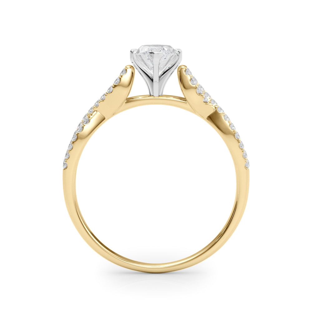 Timeless Multi-Row Round Diamond Engagement Ring — 9K/18K Gold & Platinum