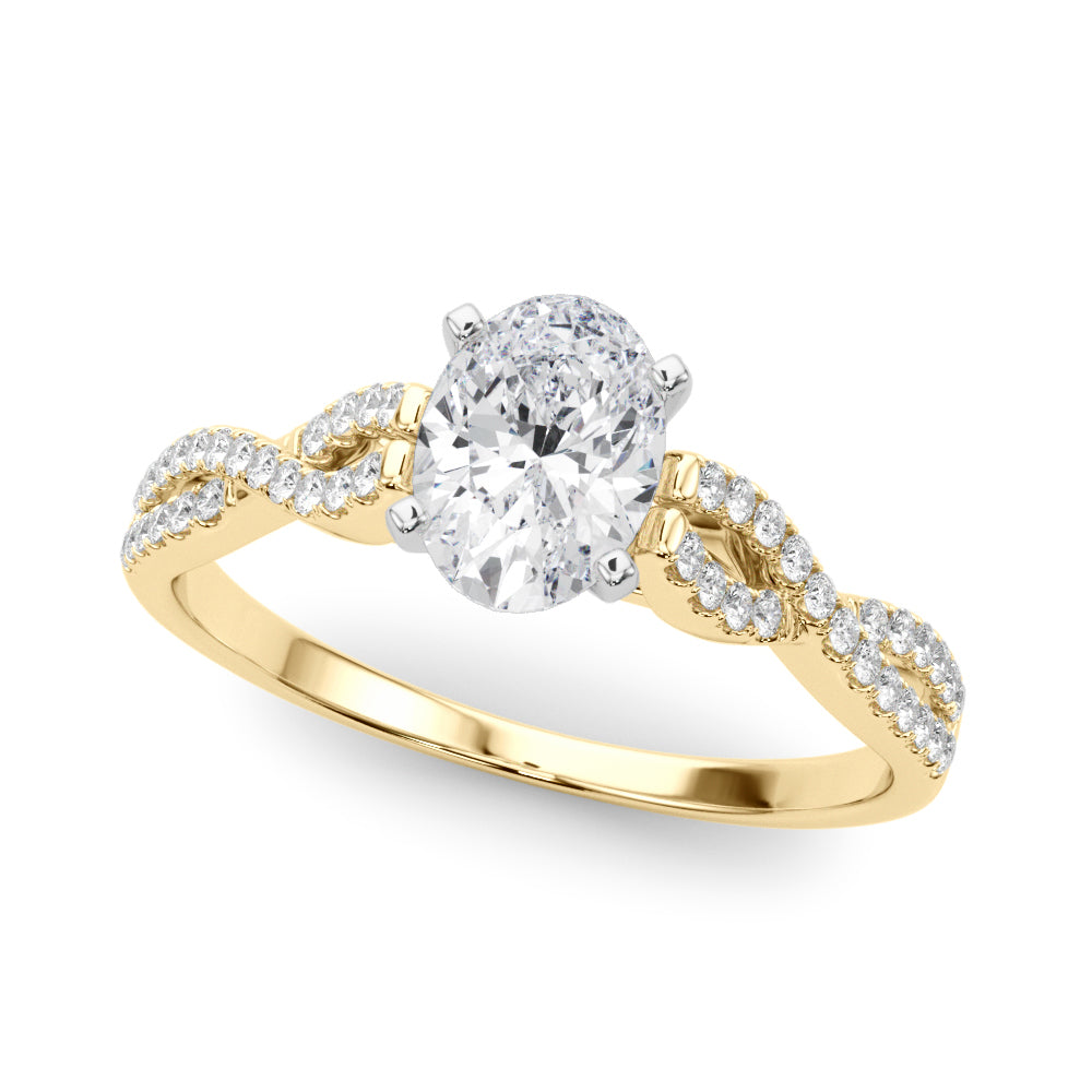 Timeless Multi-Row Round Diamond Engagement Ring — 9K/18K Gold & Platinum