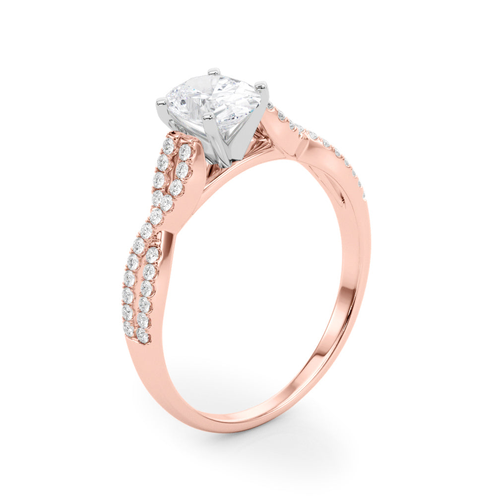 Timeless Multi-Row Round Diamond Engagement Ring — 9K/18K Gold & Platinum
