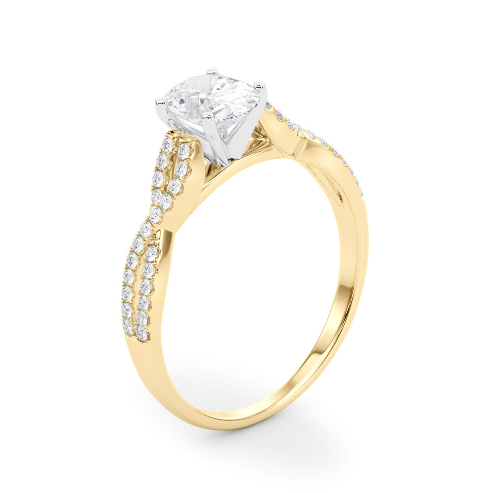 Timeless Multi-Row Round Diamond Engagement Ring — 9K/18K Gold & Platinum