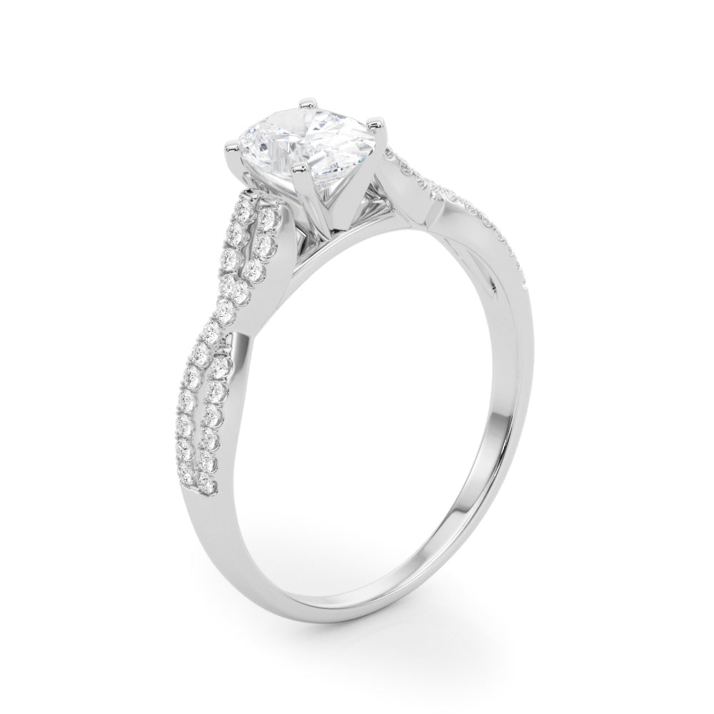 Timeless Multi-Row Round Diamond Engagement Ring — 9K/18K Gold & Platinum