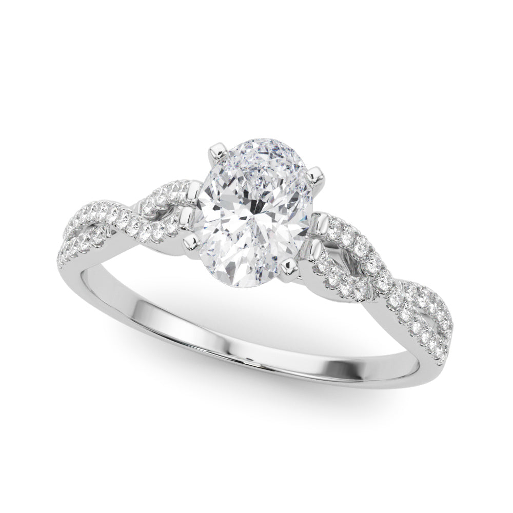 Timeless Multi-Row Round Diamond Engagement Ring — 9K/18K Gold & Platinum