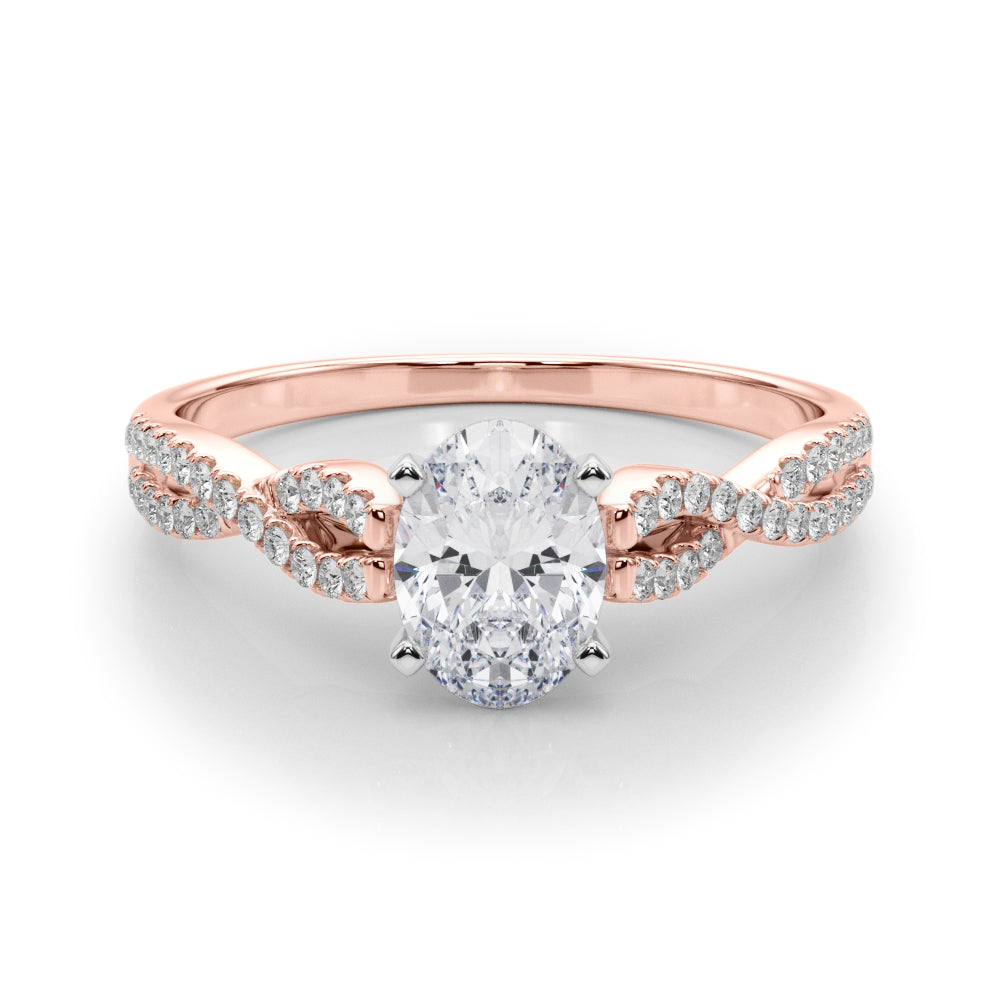 Timeless Multi-Row Round Diamond Engagement Ring — 9K/18K Gold & Platinum