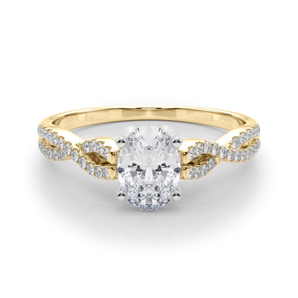 Timeless Multi-Row Round Diamond Engagement Ring — 9K/18K Gold & Platinum