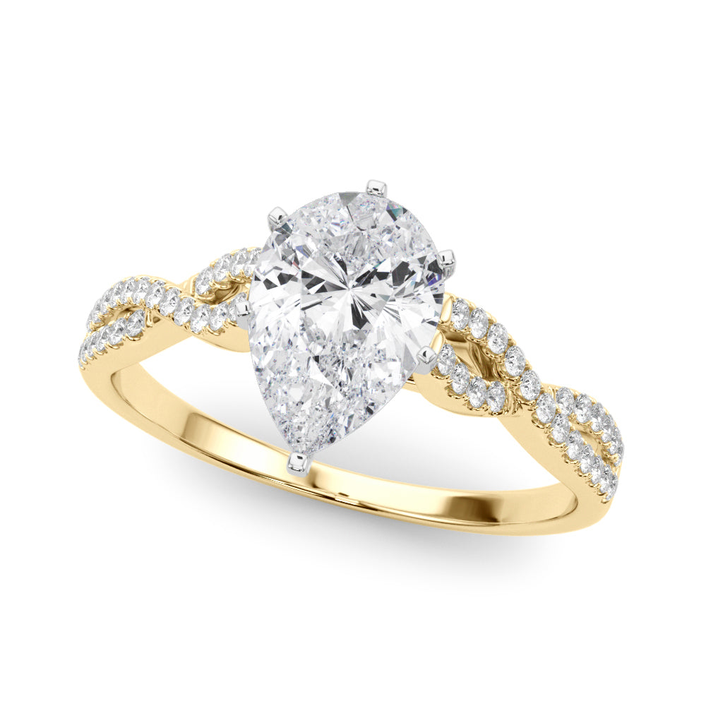 Timeless Multi-Row Round Diamond Engagement Ring — 9K/18K Gold & Platinum