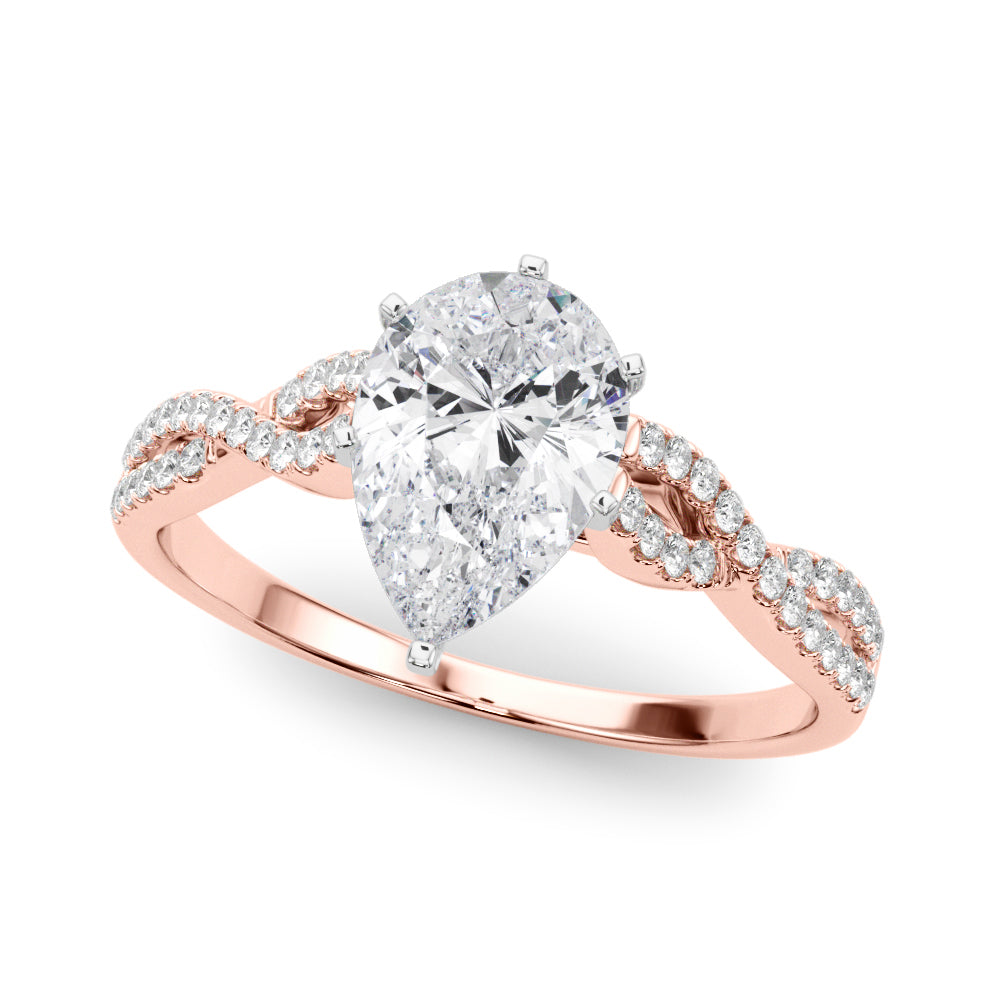 Timeless Multi-Row Round Diamond Engagement Ring — 9K/18K Gold & Platinum