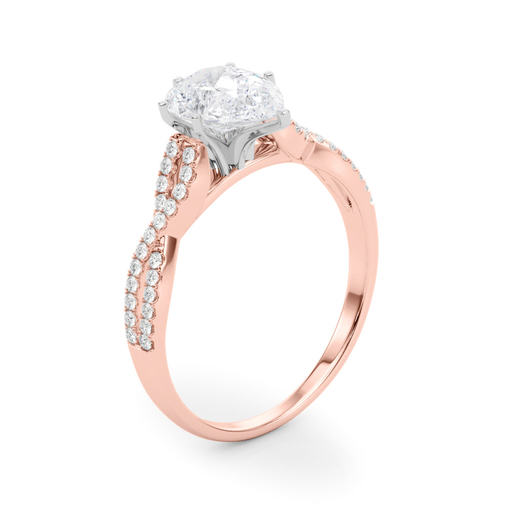 Timeless Multi-Row Round Diamond Engagement Ring — 9K/18K Gold & Platinum