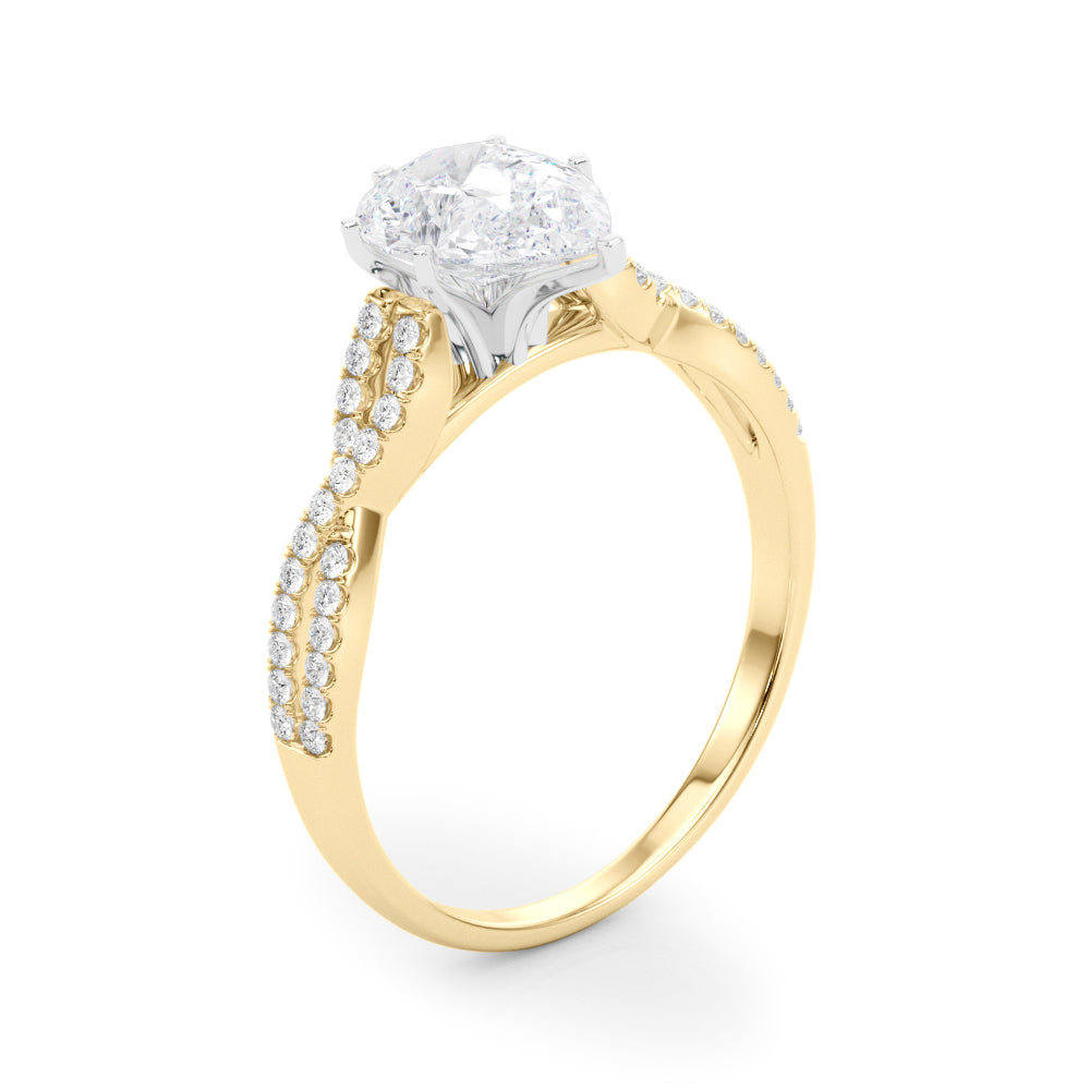 Timeless Multi-Row Round Diamond Engagement Ring — 9K/18K Gold & Platinum