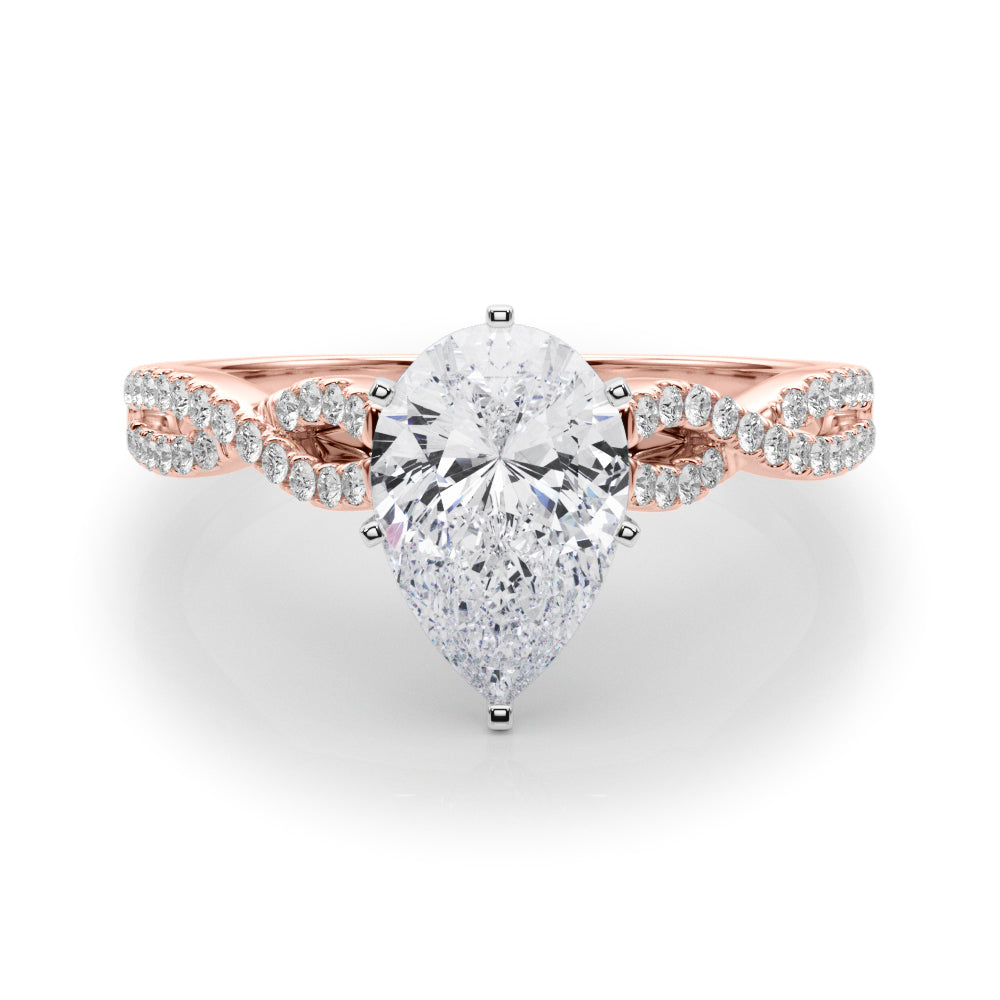 Timeless Multi-Row Round Diamond Engagement Ring — 9K/18K Gold & Platinum