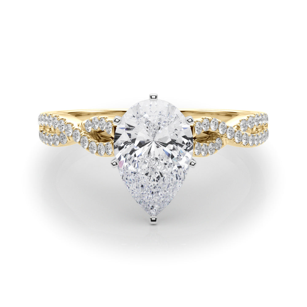 Timeless Multi-Row Round Diamond Engagement Ring — 9K/18K Gold & Platinum