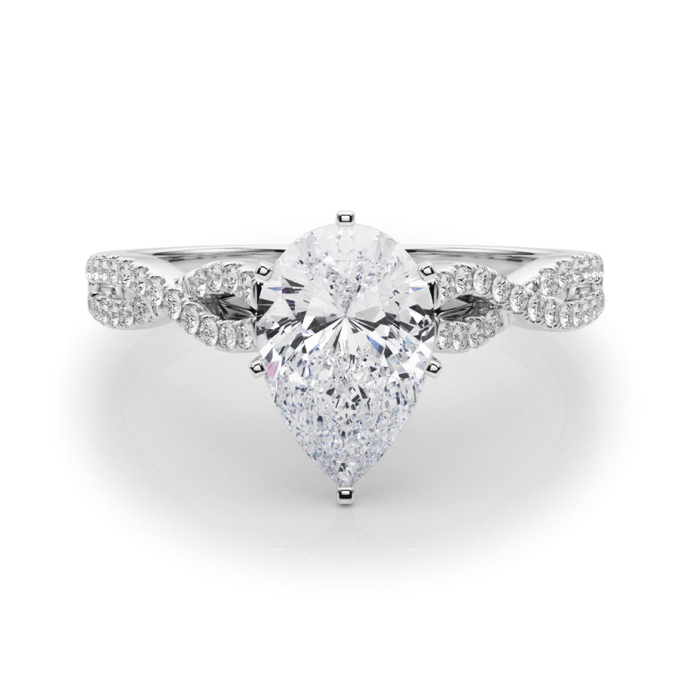 Timeless Multi-Row Round Diamond Engagement Ring — 9K/18K Gold & Platinum