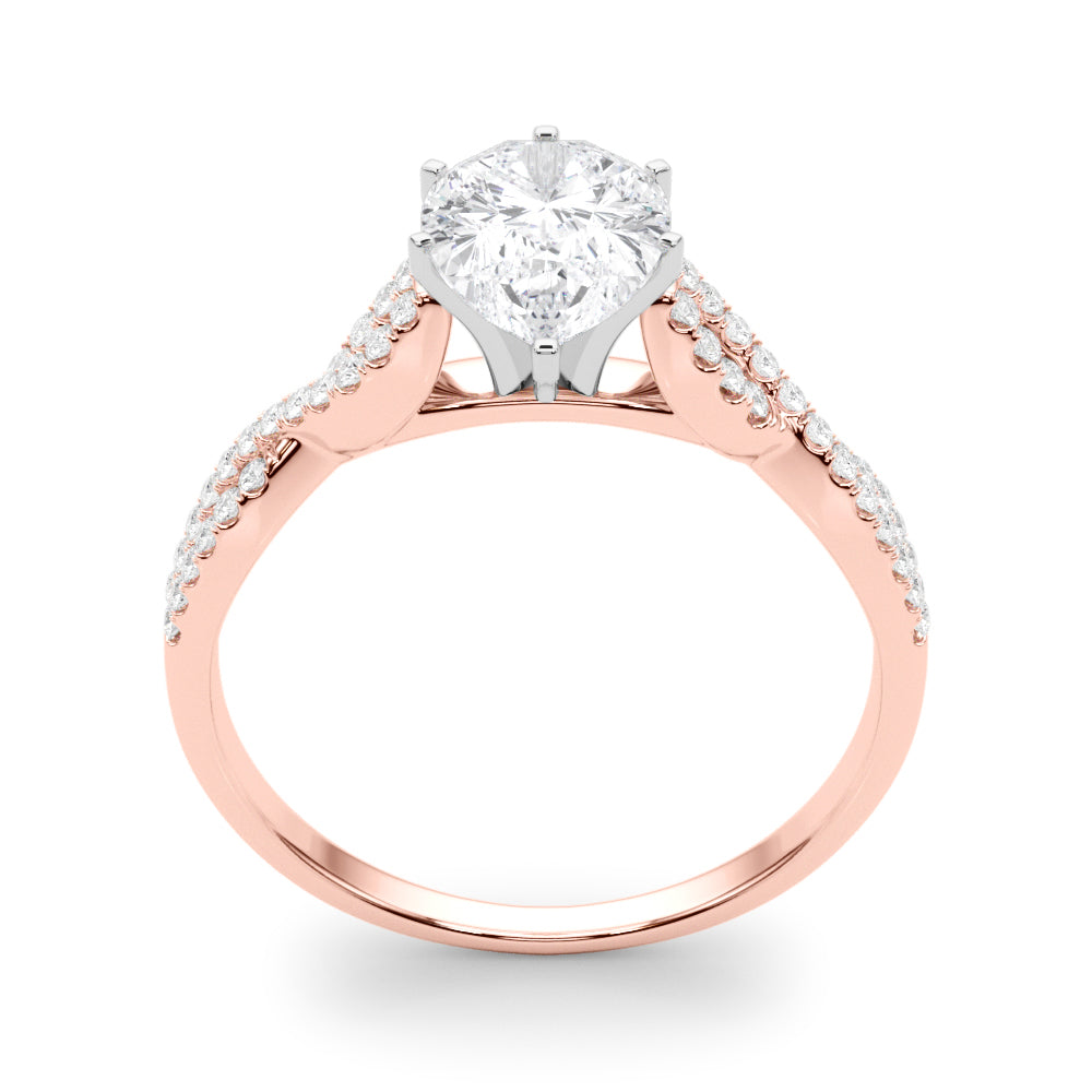Timeless Multi-Row Round Diamond Engagement Ring — 9K/18K Gold & Platinum