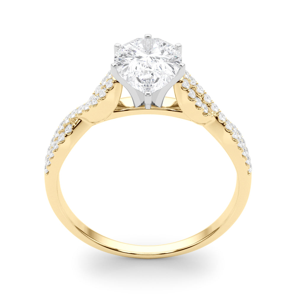 Timeless Multi-Row Round Diamond Engagement Ring — 9K/18K Gold & Platinum