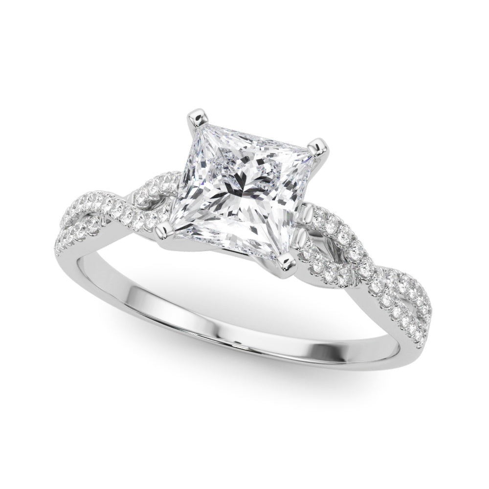 Timeless Multi-Row Round Diamond Engagement Ring — 9K/18K Gold & Platinum