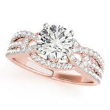 Heirloom Multi-Row Round Diamond Engagement Ring — 9K/18K Gold & Platinum