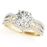 Heirloom Multi-Row Round Diamond Engagement Ring — 9K/18K Gold & Platinum
