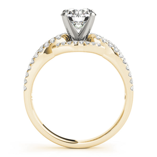 Heirloom Multi-Row Round Diamond Engagement Ring — 9K/18K Gold & Platinum