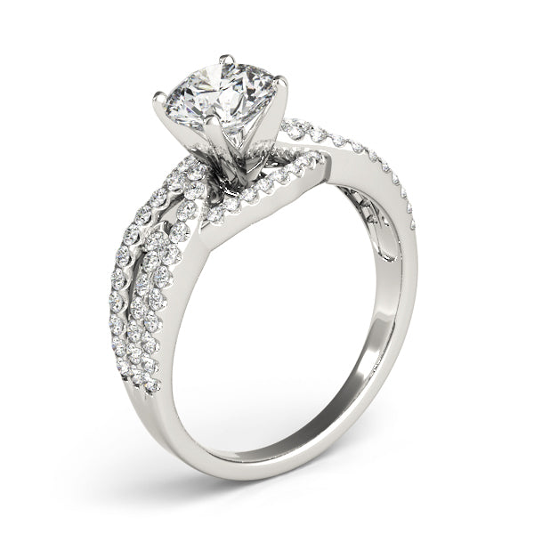 Heirloom Multi-Row Round Diamond Engagement Ring — 9K/18K Gold & Platinum