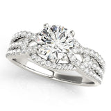 Heirloom Multi-Row Round Diamond Engagement Ring — 9K/18K Gold & Platinum