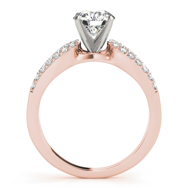 Iconic Multi-Row Round Diamond Engagement Ring — 9K/18K Gold & Platinum