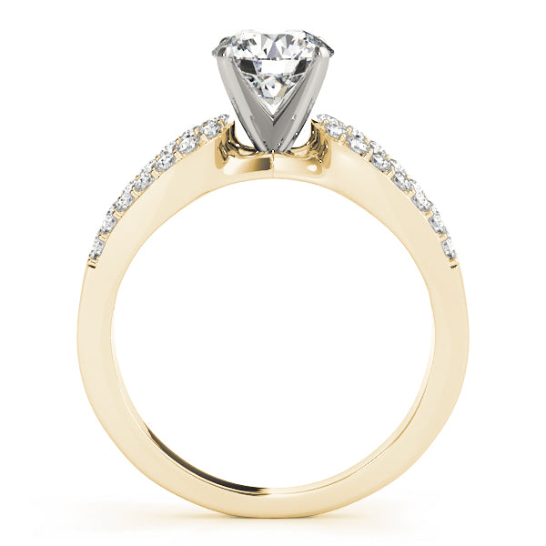 Iconic Multi-Row Round Diamond Engagement Ring — 9K/18K Gold & Platinum