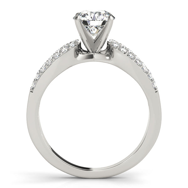 Iconic Multi-Row Round Diamond Engagement Ring — 9K/18K Gold & Platinum