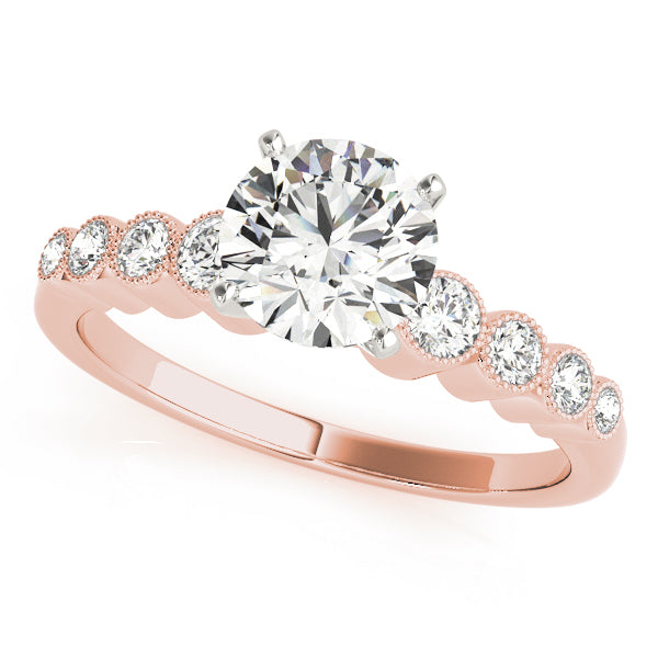 Signature Bezel-Set Round Diamond Engagement Ring — 9K/18K Gold & Platinum