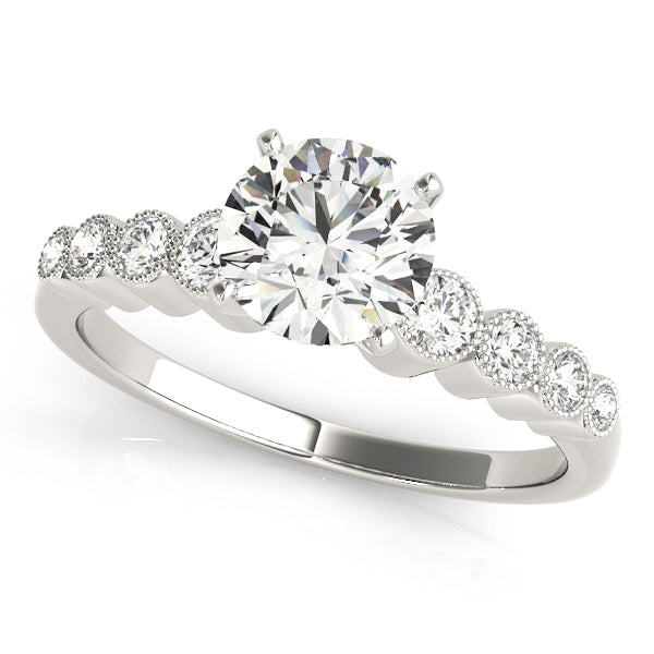 Signature Bezel-Set Round Diamond Engagement Ring — 9K/18K Gold & Platinum