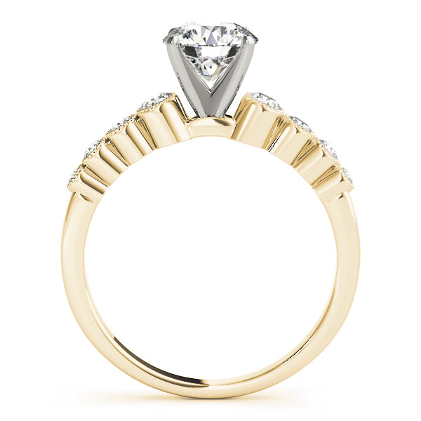 Signature Bezel-Set Round Diamond Engagement Ring — 9K/18K Gold & Platinum