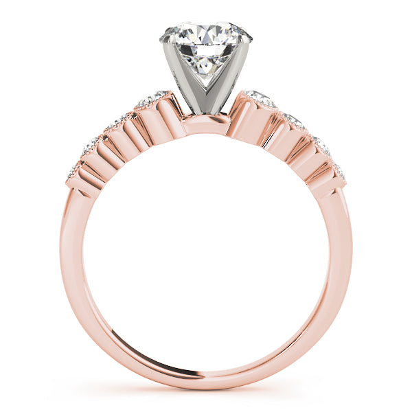 Signature Bezel-Set Round Diamond Engagement Ring — 9K/18K Gold & Platinum