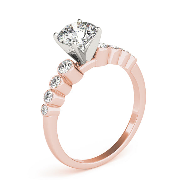 Signature Bezel-Set Round Diamond Engagement Ring — 9K/18K Gold & Platinum