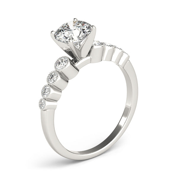 Signature Bezel-Set Round Diamond Engagement Ring — 9K/18K Gold & Platinum