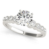 Signature Bezel-Set Round Diamond Engagement Ring — 9K/18K Gold & Platinum