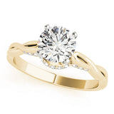 Couture Solitaires Round Diamond Engagement Ring — 9K/18K Gold & Platinum