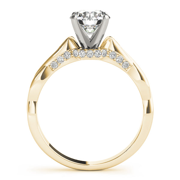 Couture Solitaires Round Diamond Engagement Ring — 9K/18K Gold & Platinum