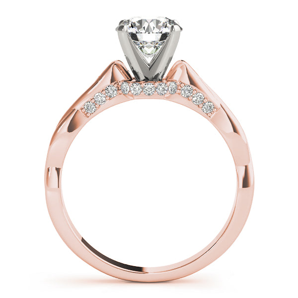 Couture Solitaires Round Diamond Engagement Ring — 9K/18K Gold & Platinum