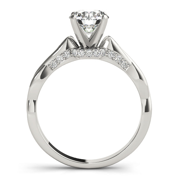 Couture Solitaires Round Diamond Engagement Ring — 9K/18K Gold & Platinum