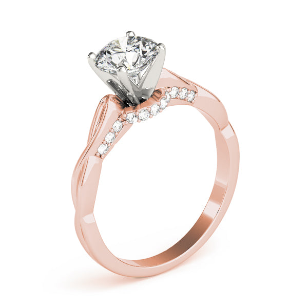 Couture Solitaires Round Diamond Engagement Ring — 9K/18K Gold & Platinum