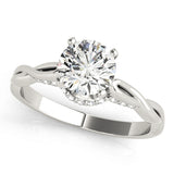 Couture Solitaires Round Diamond Engagement Ring — 9K/18K Gold & Platinum