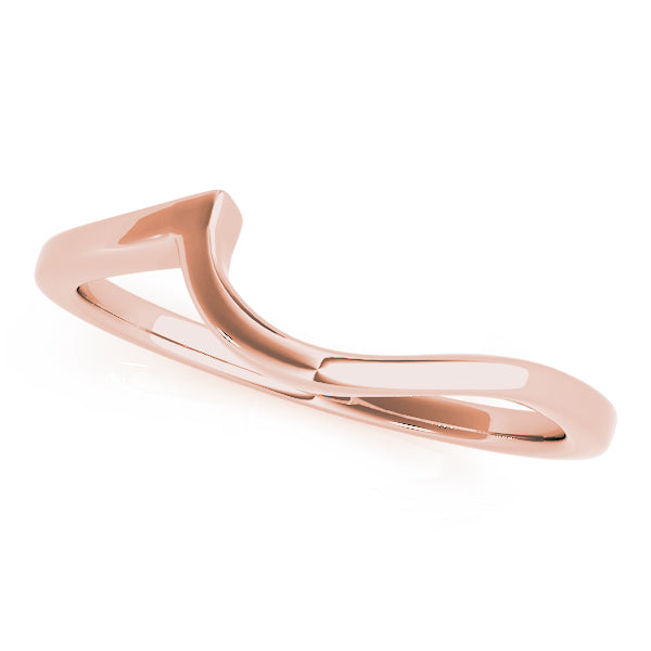 Gold Curved Wedding Band