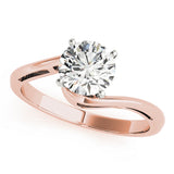 Statement Solitaires Round Diamond Engagement Ring — 9K/18K Gold & Platinum