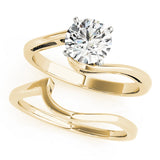 Statement Solitaires Round Diamond Engagement Ring — 9K/18K Gold & Platinum