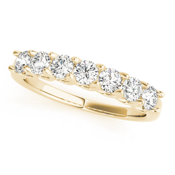 U-Prong Half Eternity Ring in Gold & Platinum