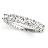 U-Prong Half Eternity Ring in Gold & Platinum